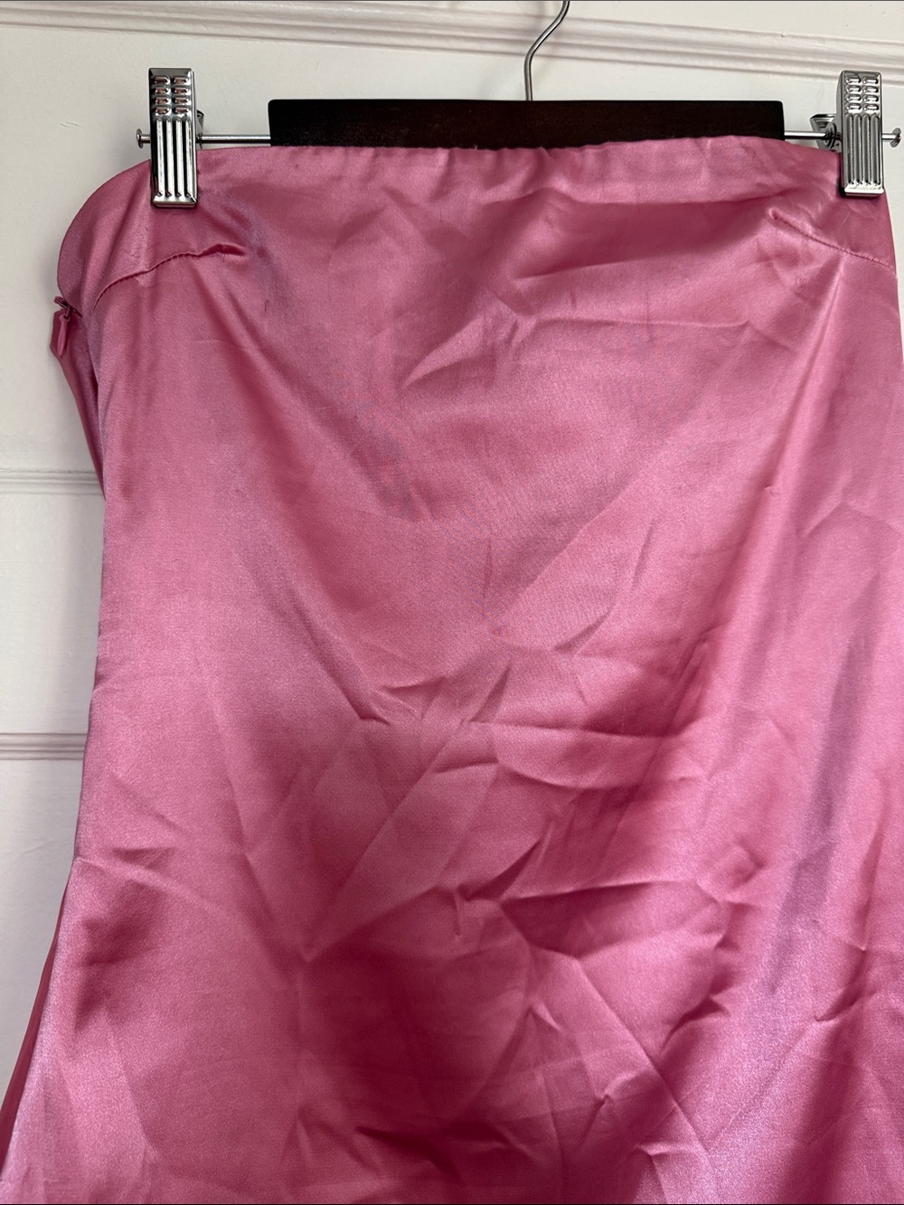Princess Polly Shaya Strapless Pink Satin A-Line Mini Dress With Bow Back Sz 4 - Picture 5 of 13